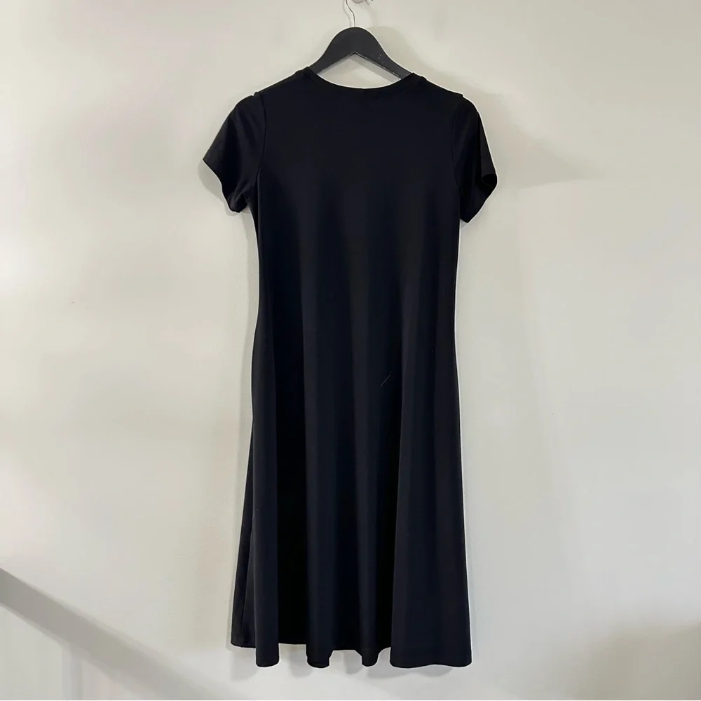 Sympli Fit & Flare Dress Short Sleeve Black Size 6 - Picture 4 of 11